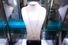 Chained Natural Pearl Necklace with 18k Gold